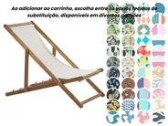 Cadeira de praia dobrável ANZIO com tecidos de substituição Madeira de acácia Castanho claro_860120