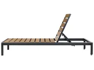 Sun Lounger NARDO Reclining Metal Brown/ Black_862945