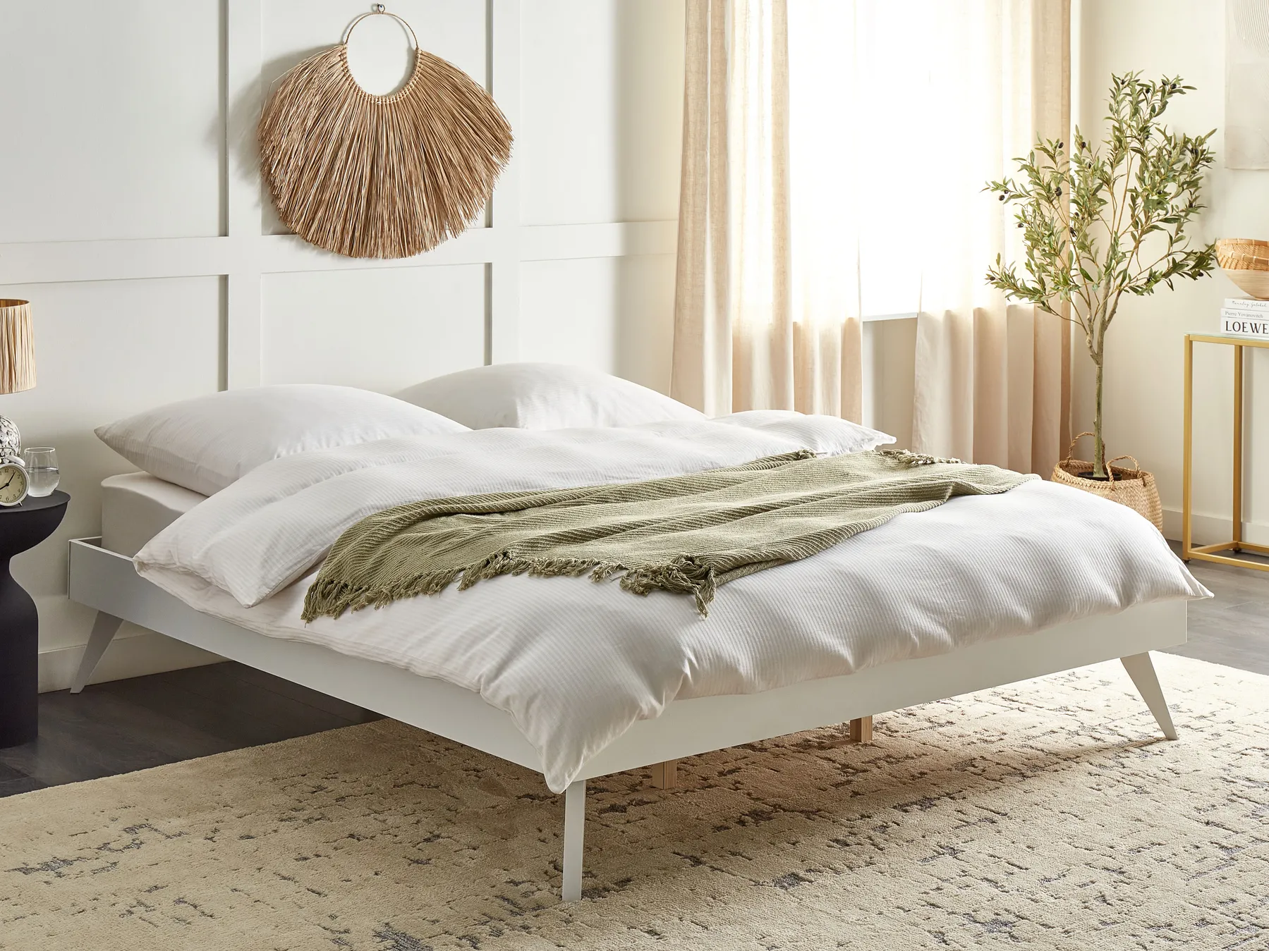 Bed without Headboard BERRIC 180 x 200 cm (EU Super King) White_912502