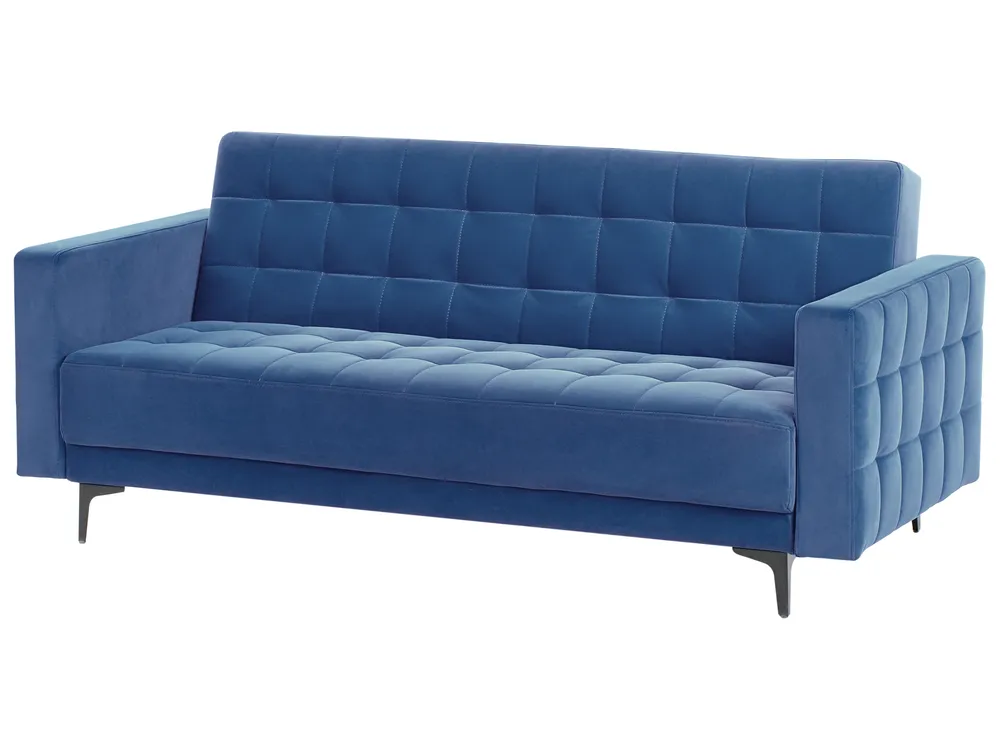 Divano letto posti ABERDEEN Velluto Blu