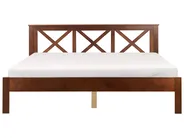 Bed Pine Wood TANNAY 180 x 200 cm (EU Super King) Dark Brown_931002