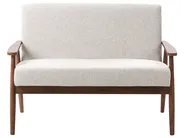 Sofa 2 Seater ESRUM Fabric Dark Brown/ Grey_1014647