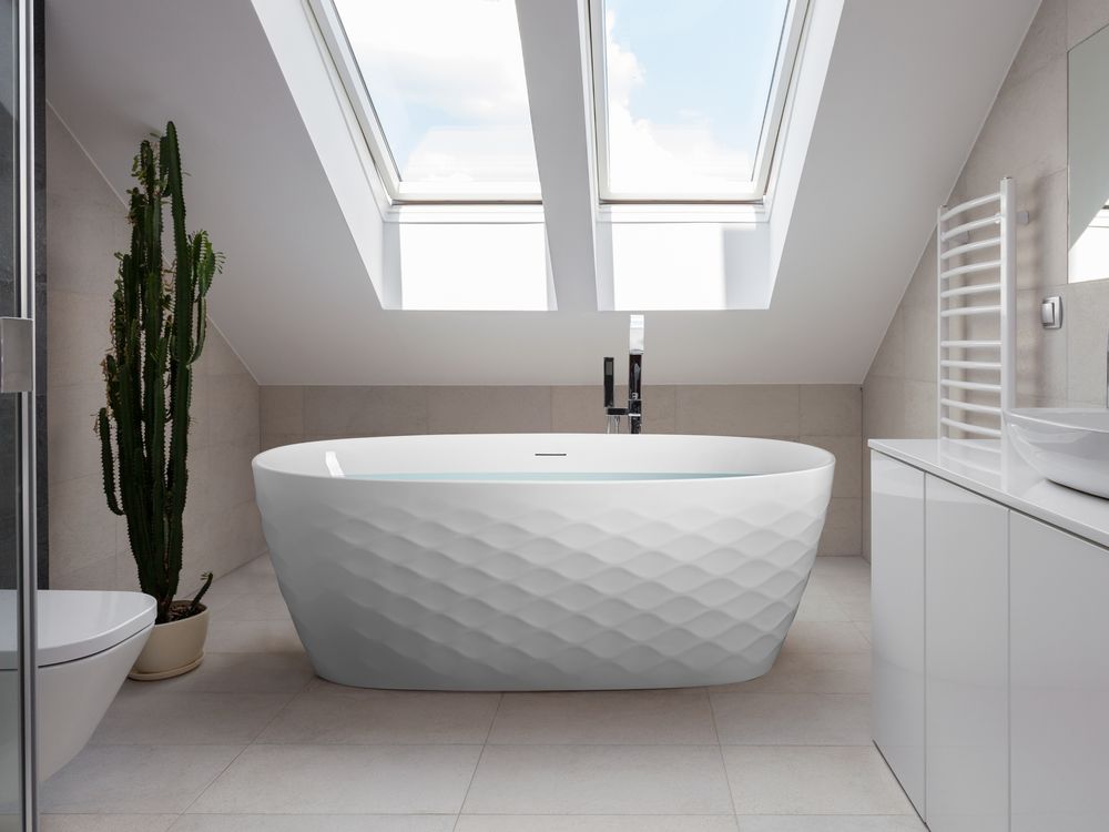 Vasca da bagno freestanding CHUBUT 170 x 80 cm Bianco