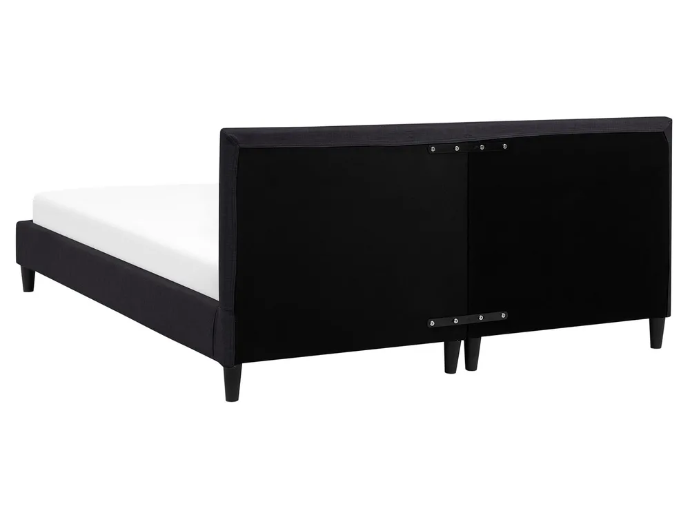Łóżko LED FITOU 160 x 200 cm Czarny_709880