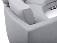 Curved Sofa 7 Seater ROTUNDE Fabric Light Grey_709300