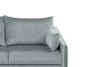 Right Hand Velvet Corner Sofa Grey VARDE_754432