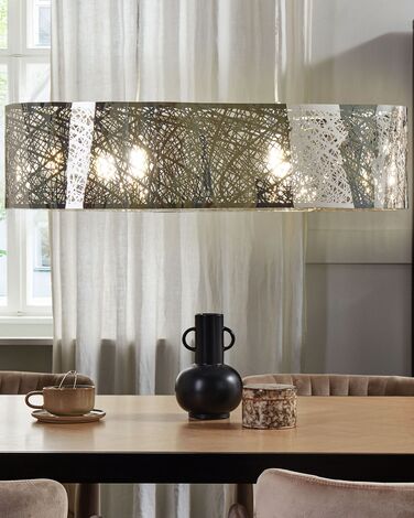 Metal Pendant Lamp Silver SEVESO