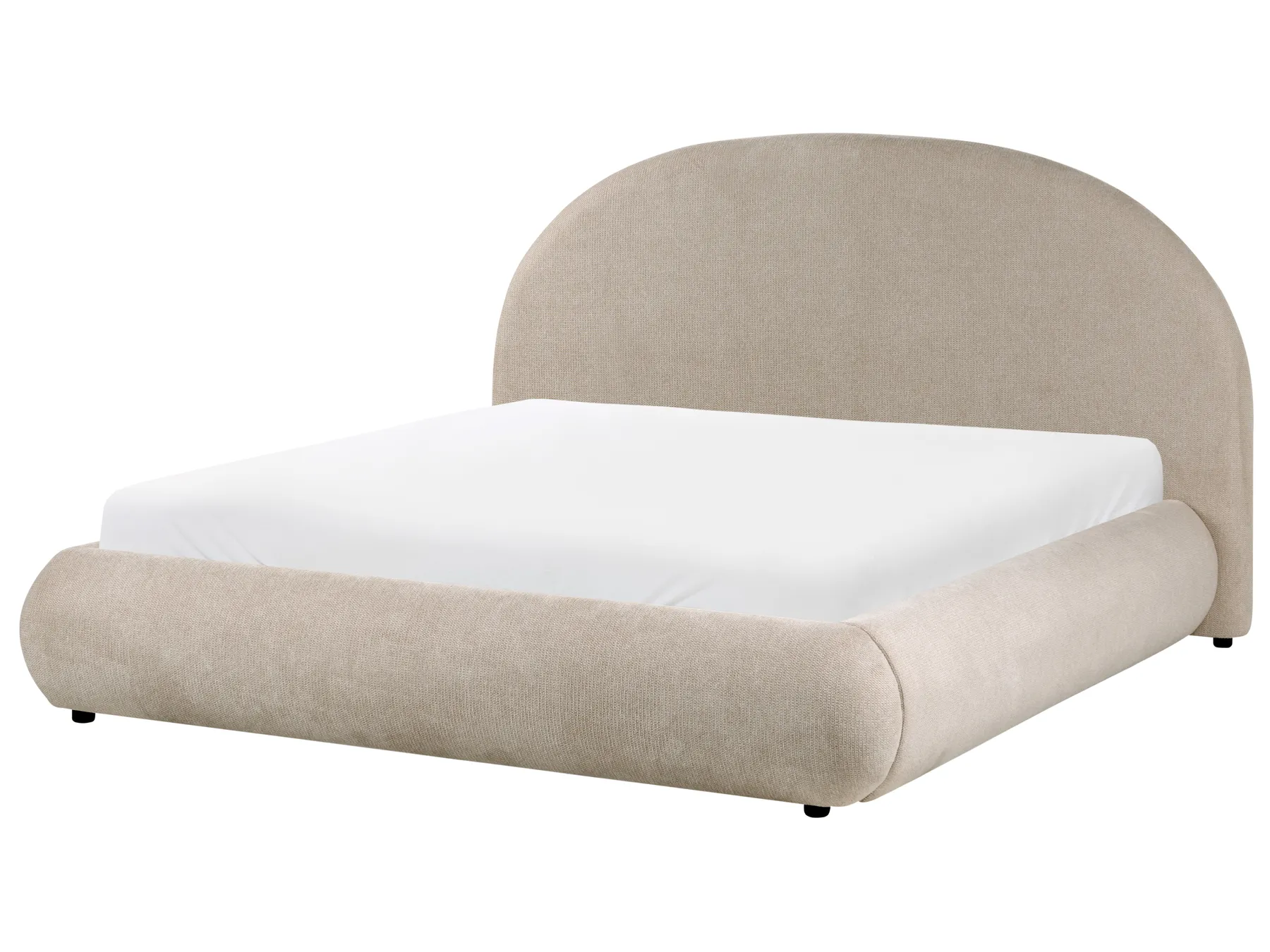 Bett mit Stauraum GRASSE Stoff Taupe 160 x 200 cm_1056323