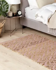Tappeto GERZE Rosa 80 x 150 cm Cotone_853489