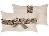 Dekokissen 2er Set BELLE 30 x 50 cm Samtstoff Hellbeige Ohne Muster