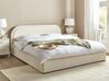 Łóżko z pojemnikiem boucle 180 x 200 cm jasnobeżowe QUILLIEN_916545