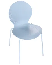Set di 4 sedie da giardino MILOS Impilabile Azzurro_1043568
