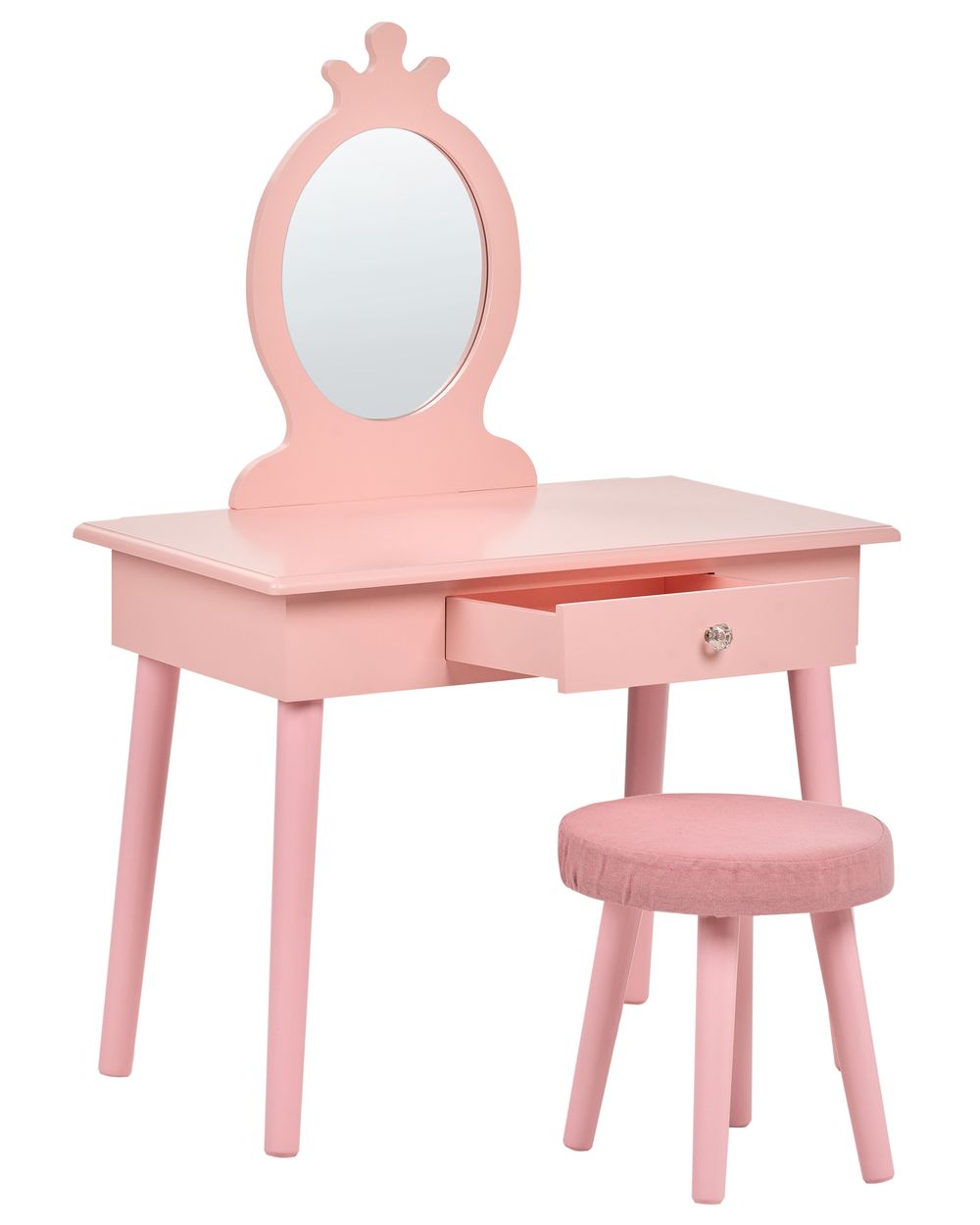 Amelia Vanity Set Childrens Dressing Table B&m Kids Pink
