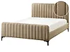 Bed Boucle LUNAN 140 x 200 cm (EU Double) Taupe