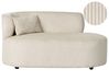 Chaise longue versione sinistra VANVEY Velluto a coste Beige chiaro