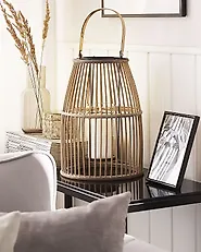 Lantern HOSTE 32 cm Bamboo Beige_1178619