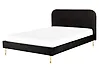 Bed Velvet FLAYAT 160 x 200 cm (EU King Size) Black
