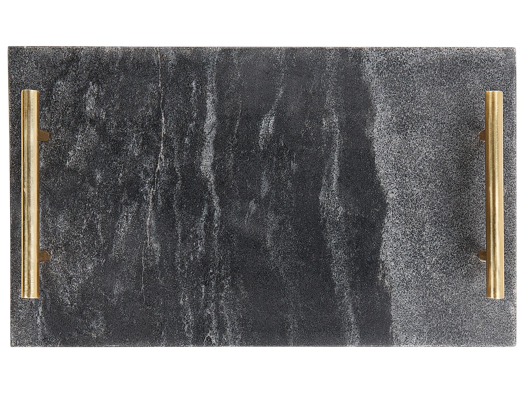Bandeja de servir DIMARI Pedra Mármore preto | Beliani.pt