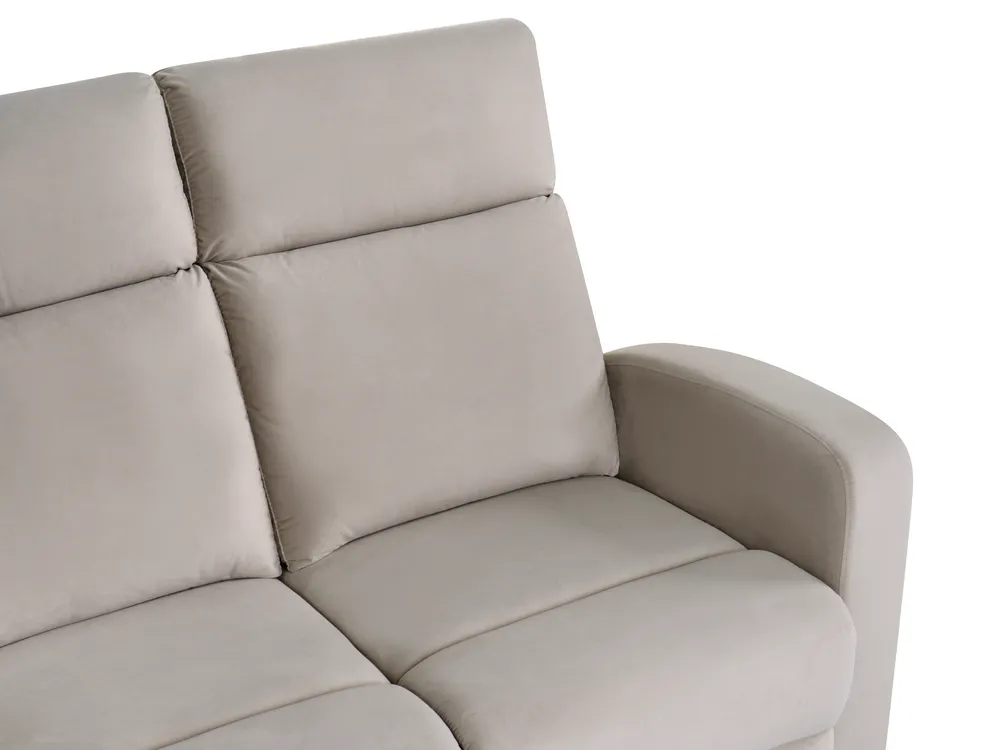 Sofa z elektryczną funkcją relaksu dla 2 osób VERDAL Welur Beżowy_1080976