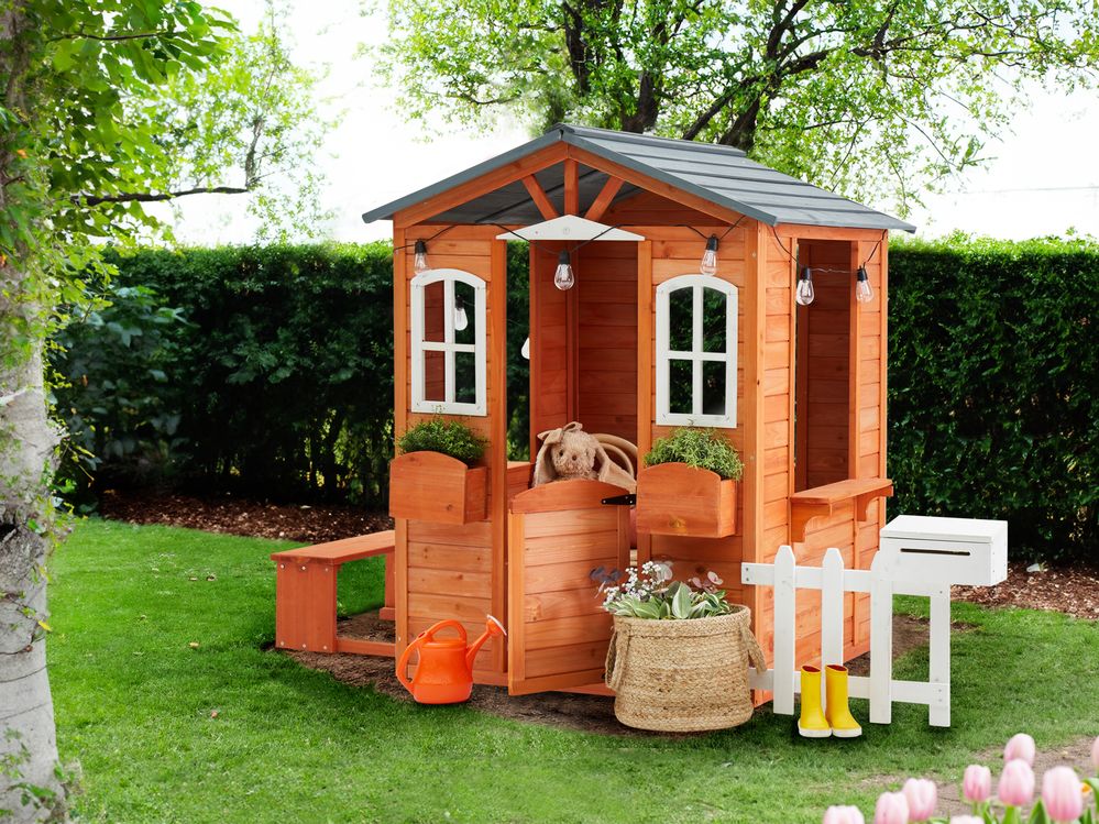 Casetta da giardino AMPELIKO Legno di abete Marrone