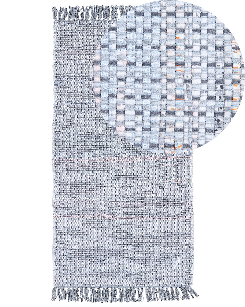 Gulvtæppe BESNI Grå 80 x 150 cm Bomuld
