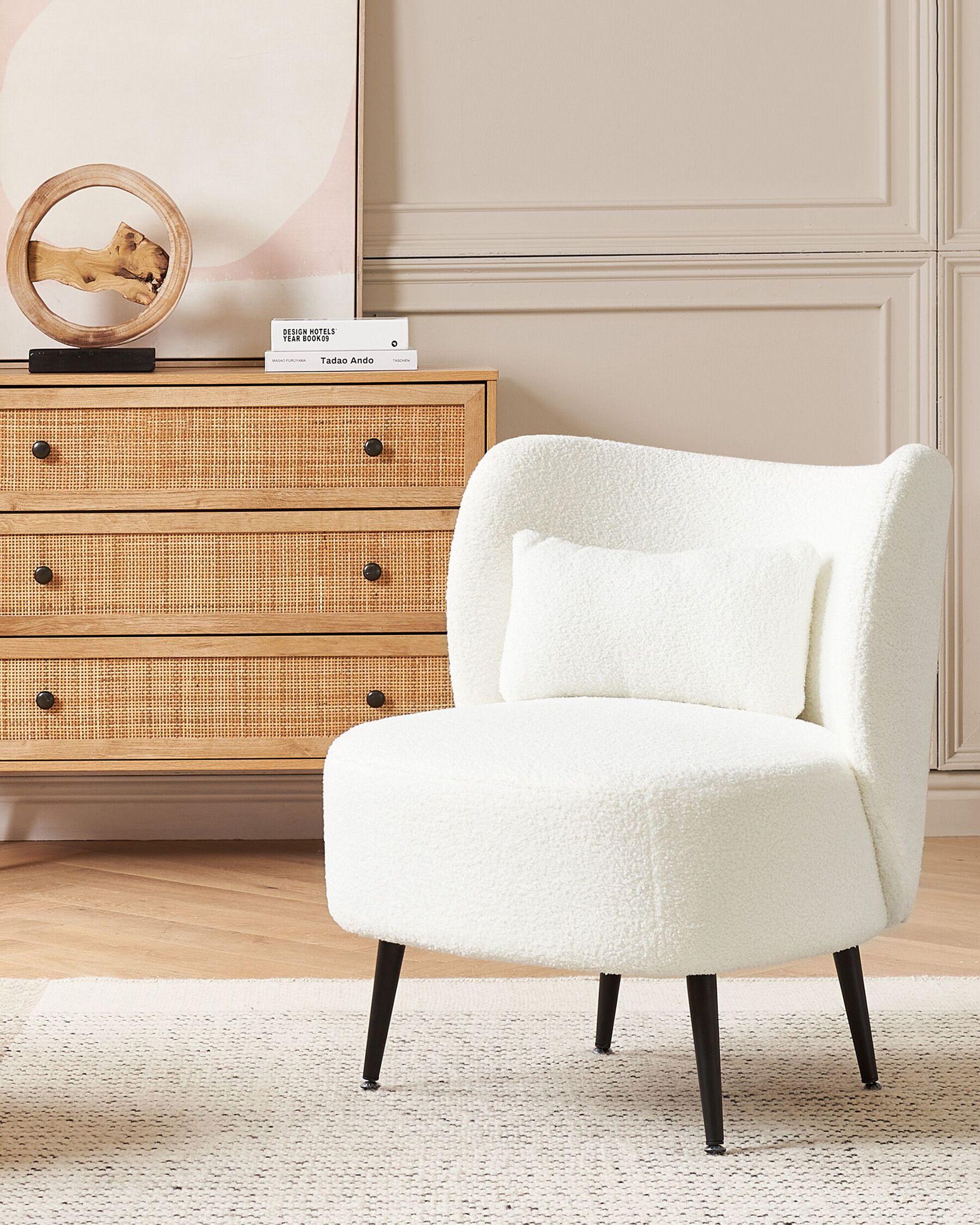 Boucle Armchair White OTSBY_875083