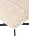 Fabric Swivel Armchair with Footstool Beige TOVIK_923367