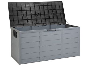 Auflagenbox Kunststoff grau / schwarz 112 x 50 cm LOCARNO