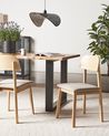 Esszimmerstuhl 2er Set SCANDIA Holz Taupe
