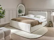 Ottoman Bed LUNAN Boucle White 180 x 200 cm (EU Super King)_1048377