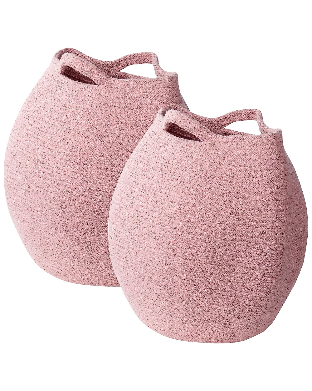 Conjunto de 2 cestos PANJGUR Algodão Rosa