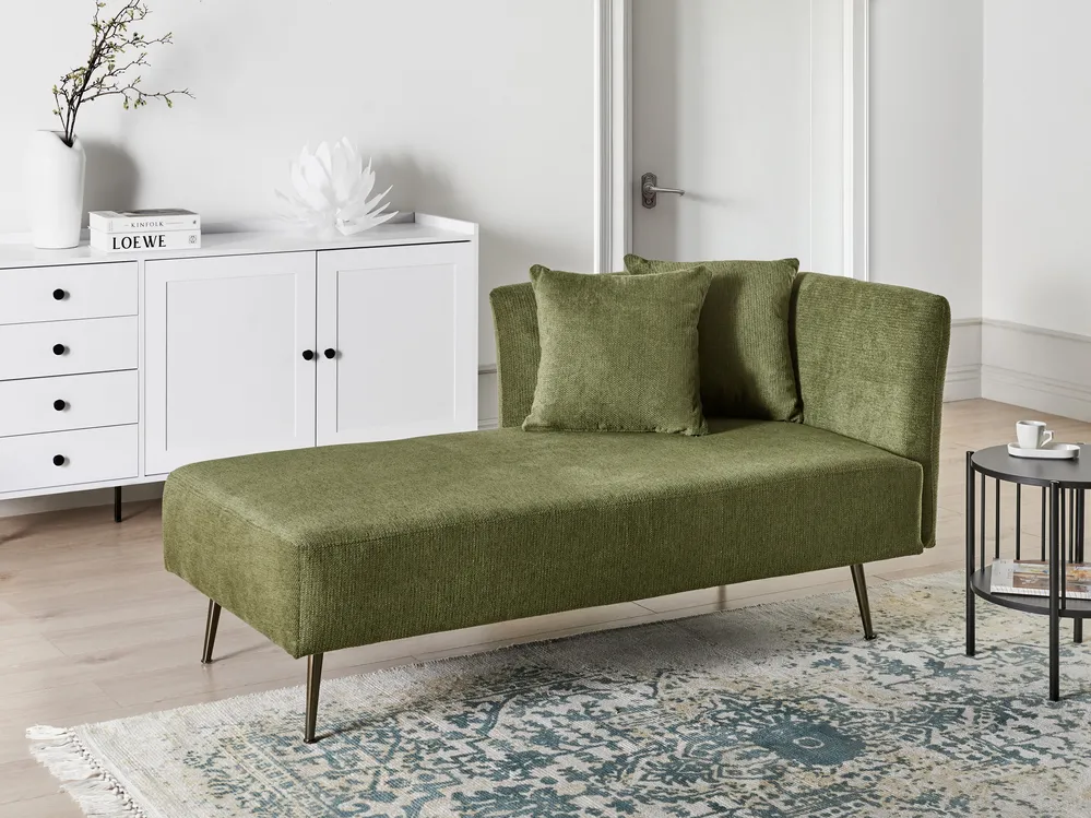 Rechtszijdige chaise longue RIOM Stof Groen