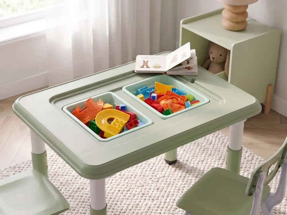 Mesa infantil com cadeiras BONDO Verde_1124383