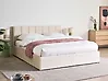 Ottoman Bed DREUX Velvet Light Beige 160 x 200 cm (EU King Size)