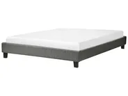 Bed without Headboard Fabric ROANNE 160 x 200 cm (EU King Size) Grey_721566