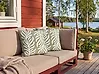 Set of 2 Outdoor Cushions ALISMA Plant Pattern 45 x 45 cm Olive Green