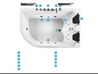 Whirlpool Badewanne weiss Eckmodell mit LED 180 x 120 cm links CALAMA_781606