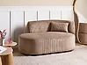 Right-Hand Chaise Longue VANVEY Corduroy Dark Beige