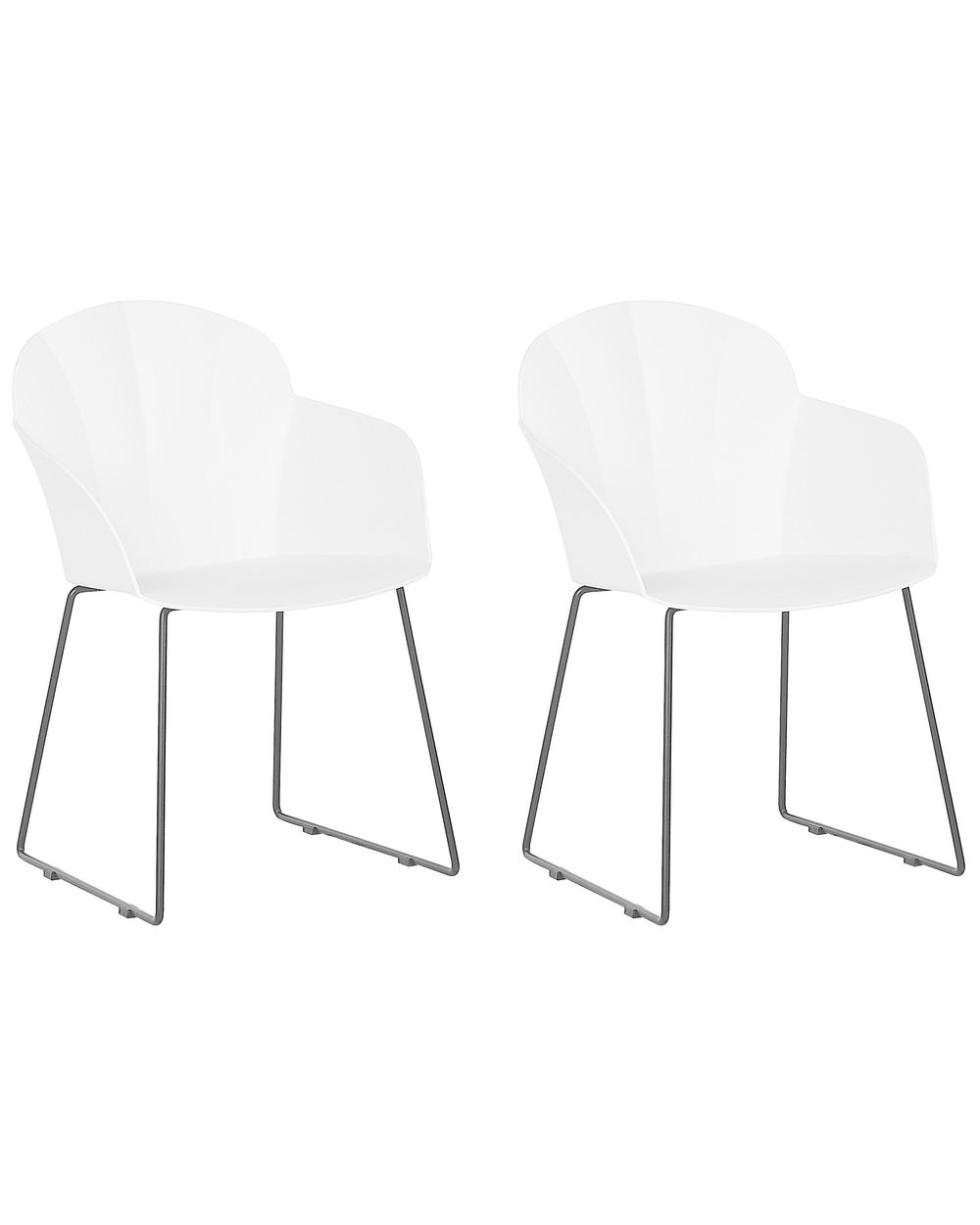 Lot de 2 chaises de salle à manger SYLVA Blanc