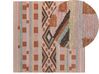 Alfombra de lana marrón/verde/naranja/rosa 200 x 200 cm YOMRA_836408