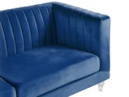 Divano 3 posti ARVIKA Velluto Blu marino_806175