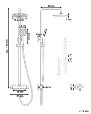 Mixer Shower Set with Rainshower PUYEHUE Silver_1000049