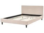 Lit avec sommier Tissu FITOU 140 x 200 cm Beige_875996