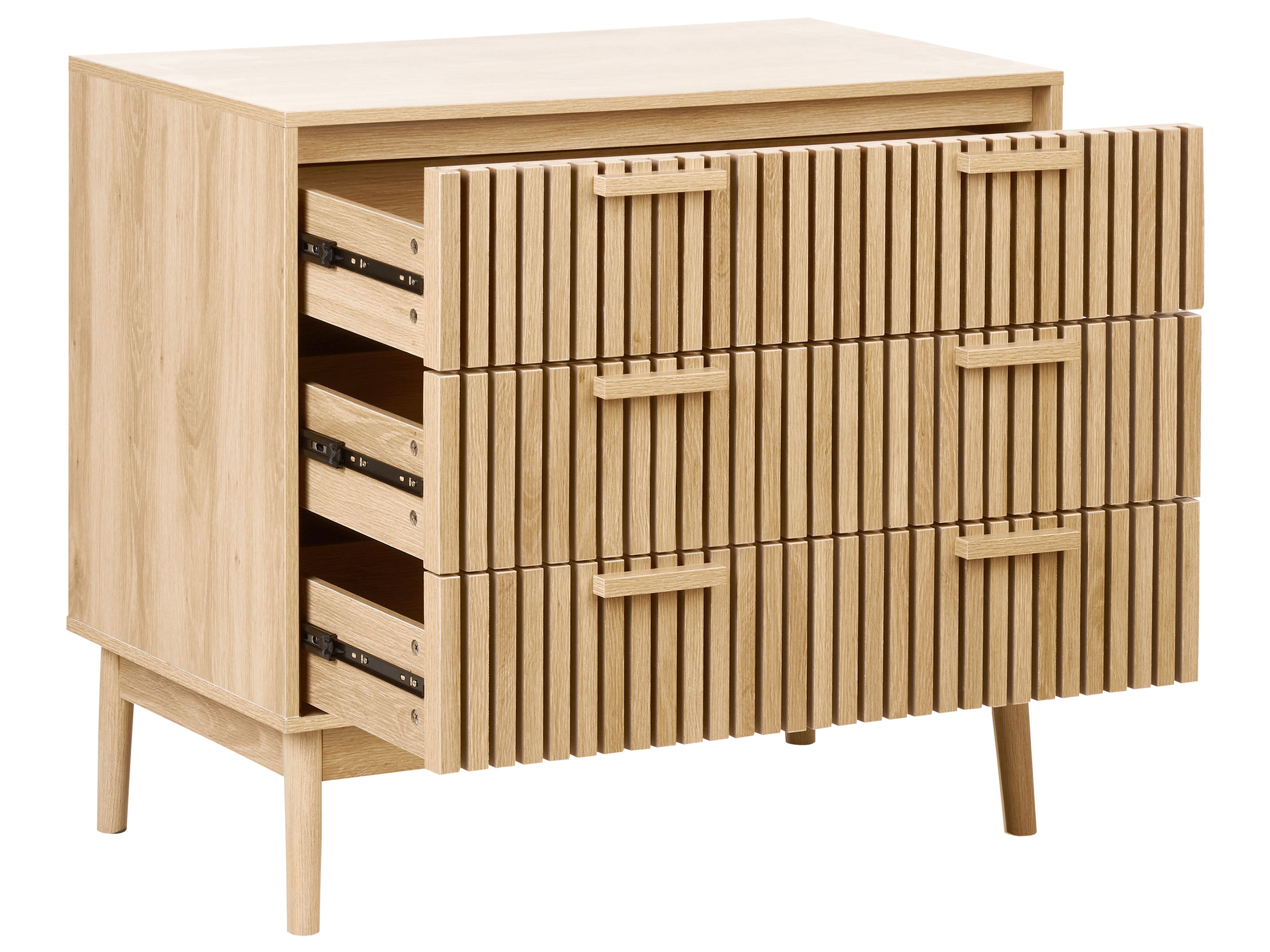 3 skuffers commode LYNWOOD Lysebrun | Beliani.dk