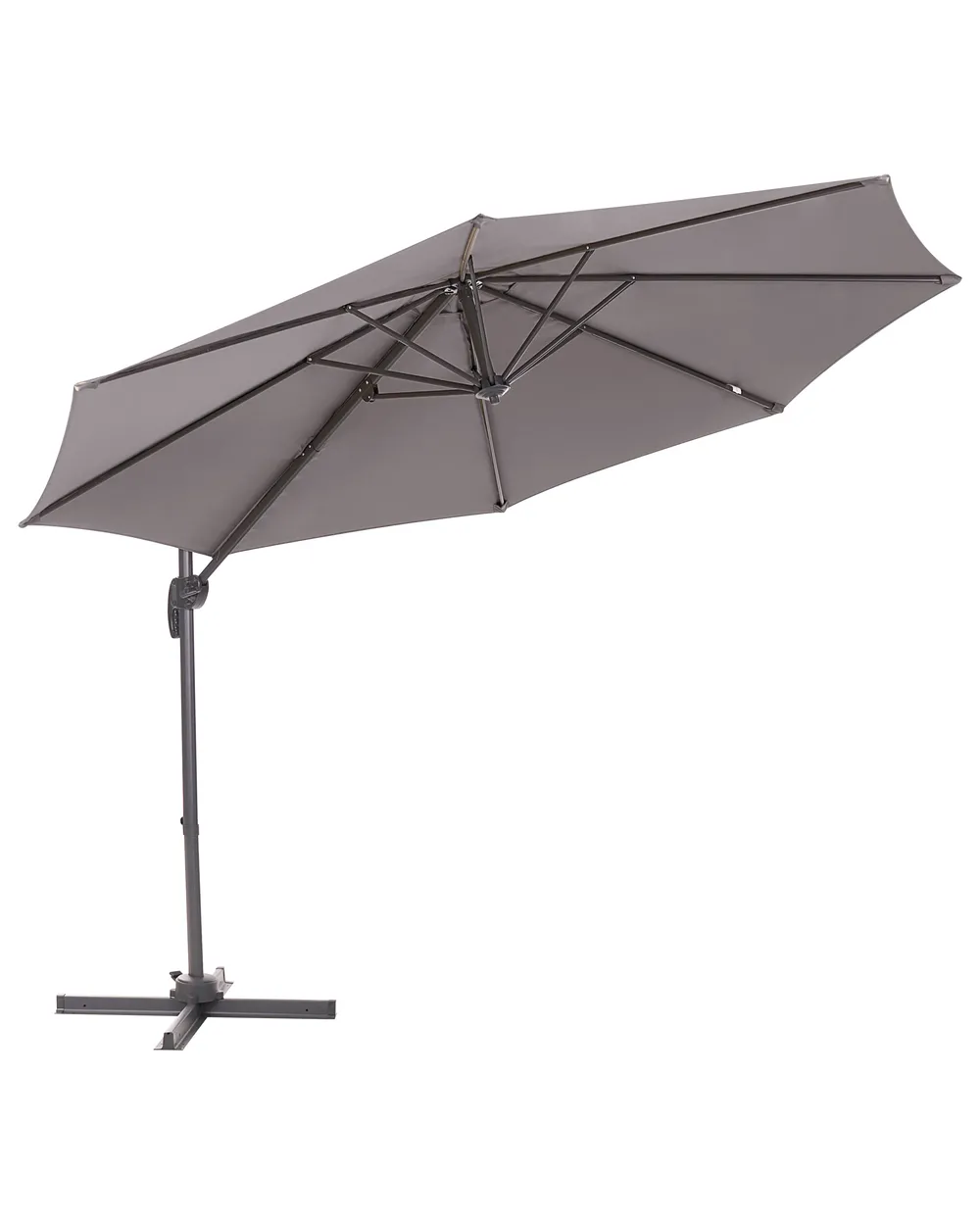 Parasol ogrodowy na wysięgniku 294 cm SAVONA Ciemnoszary_1102963