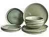 Set of 12 Dinnerware HOPS Stoneware Green