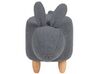 Fabric Animal Stool Grey BUNNY_746451