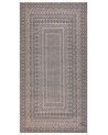 Teppich Jute beige / grau 80 x 150 cm geometrisches Muster Kurzflor BAGLAR_853361