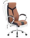 Krzesło biurowe regulowane ekoskóra brązowe FORMULA 1_754983