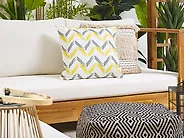 Set di 2 cuscini da esterno AFFILE Trama Chevron 45 x 45 cm Multicolore_1177828